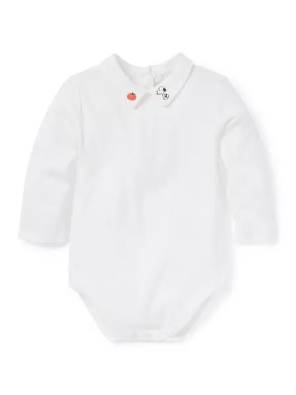 Janie and Jack White Long-Sleeve Baby One-Piece with Embroidered Collar 18-24M